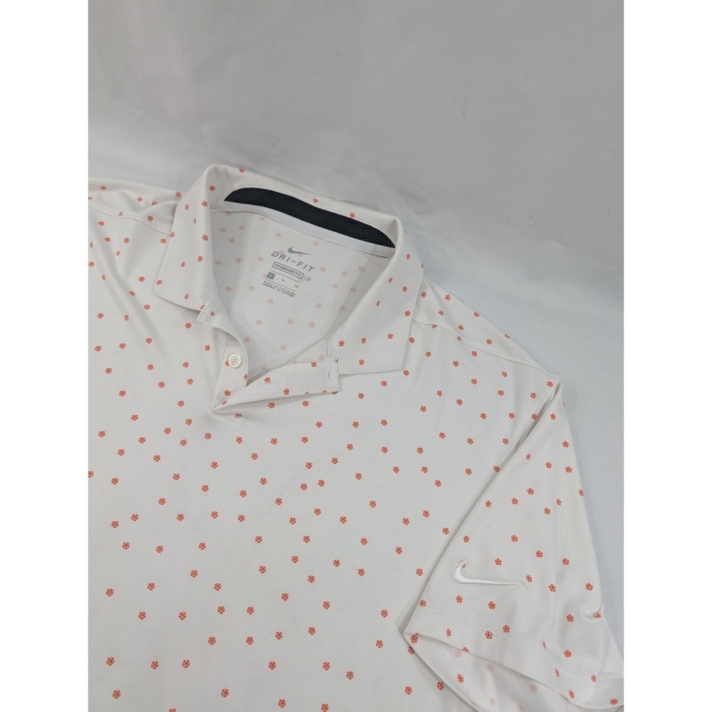 Nike Polo Shirt XL Dri-Fit Standard Fit Golf‎ Daisy's All Over Print Excellent